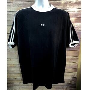 Vintage Squalo Black White Shirt Surf Wear Skateboarding Beach Size XL